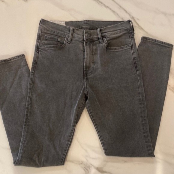 &Denim Gray Skinny Coupe Moulante Jeans } Size 30/32, 29” Inseam - Picture 1 of 3